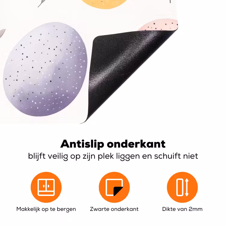 Eieren - Kleurrijk - Patroon Inductie beschermer vinyl 3mm klein -zzzzzzz-td-onderkant