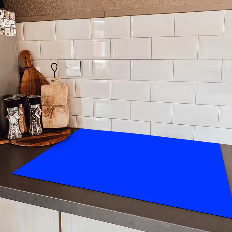 Electric - Blue - Blauw Inductie beschermer vinyl 3mm klein 276 -sfeer3
