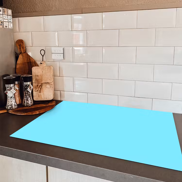 Electric - Cyan - Blauw Inductie beschermer vinyl 3mm klein 276 -sfeer3
