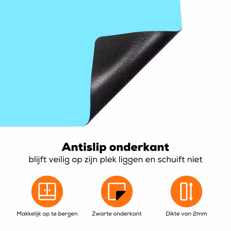 Electric - Cyan - Blauw Inductie beschermer vinyl 3mm klein 276 -zzzzzzz-td-onderkant