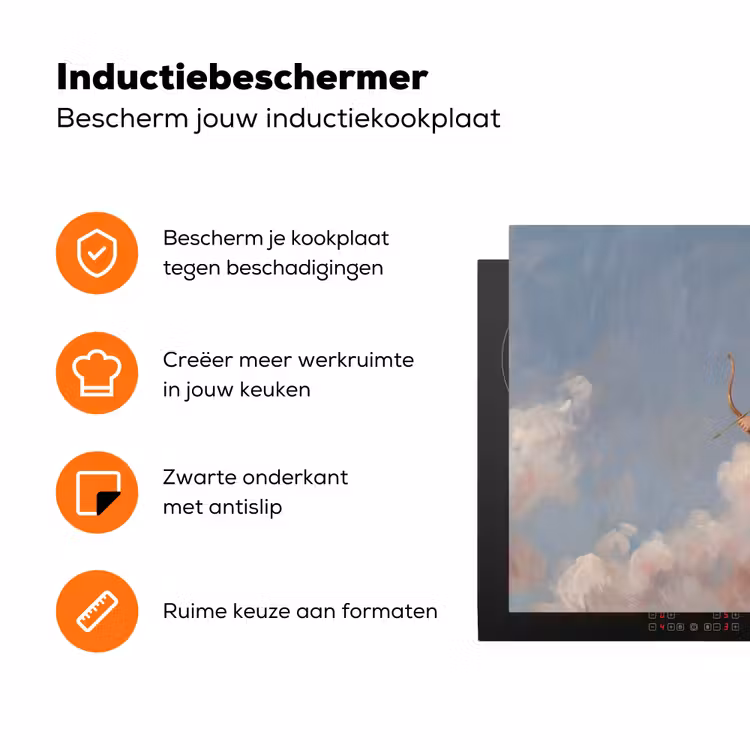 Engel - Pijl en boog - Mythologie - Klassiek Inductie beschermer vinyl 3mm klein -zzzzzzz-td-ups
