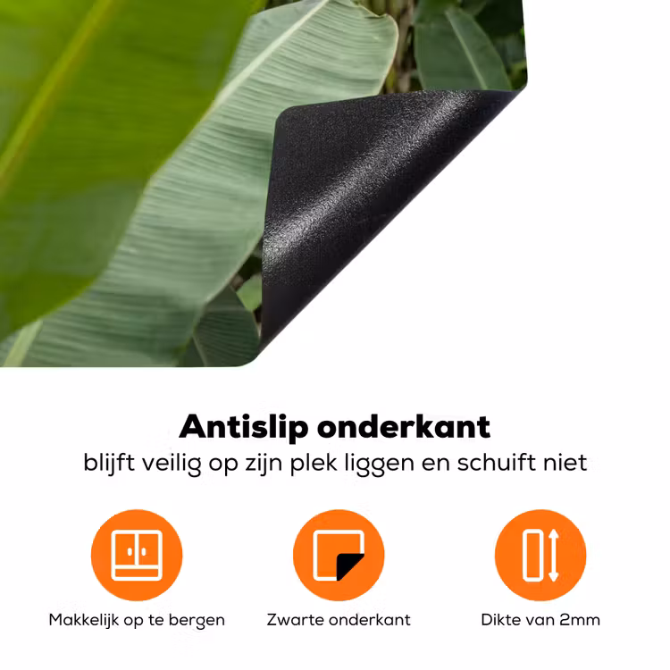 Eten - Bananen - Plantage - Groen Inductie beschermer vinyl 3mm klein -zzzzzzz-td-onderkant