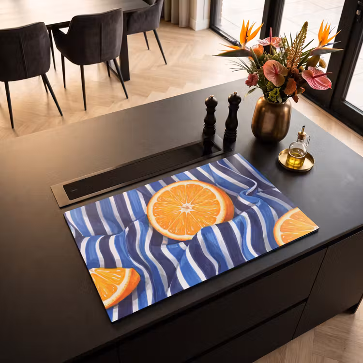 Inductiebeschermer - Eten - Fruit - Oranje - Eten - Fruit - Oranje Inductie beschermer vinyl 3mm klein