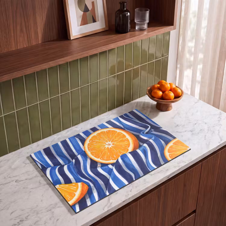 Inductiebeschermer - Eten - Fruit - Oranje - Eten - Fruit - Oranje Inductie beschermer vinyl 3mm klein