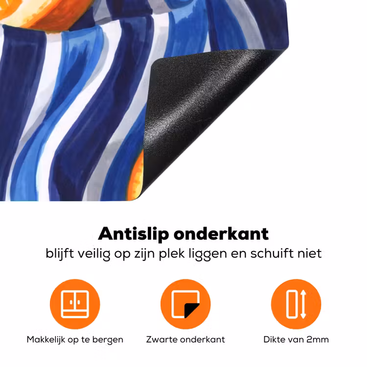 Inductiebeschermer - Eten - Fruit - Oranje - Eten - Fruit - Oranje Inductie beschermer vinyl 3mm klein