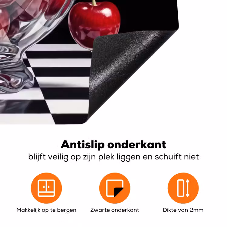 Inductiebeschermer - Eten - Kersen - Rood - Eten - Kersen - Rood Inductie beschermer vinyl 3mm klein