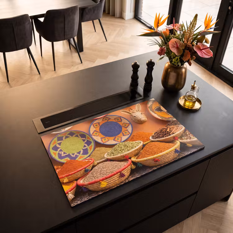 Inductiebeschermer - Eten - Kleurrijk - Cultuur - Eten - Kleurrijk - Cultuur Inductie beschermer vinyl 3mm klein