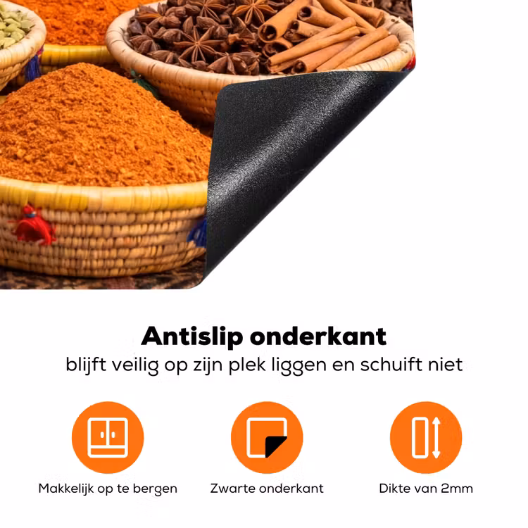 Inductiebeschermer - Eten - Kleurrijk - Cultuur - Eten - Kleurrijk - Cultuur Inductie beschermer vinyl 3mm klein