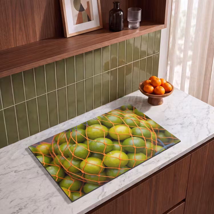Eten - Net - Groen - Markt Inductie beschermer vinyl 3mm klein -sfeer8