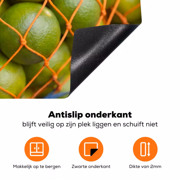 Eten - Net - Groen - Markt Inductie beschermer vinyl 3mm klein -zzzzzzz-td-onderkant