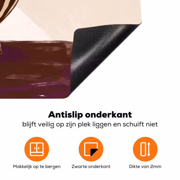 Eten - Schaal - Stilleven - Modern - Rood Inductie beschermer vinyl 3mm klein -zzzzzzz-td-onderkant
