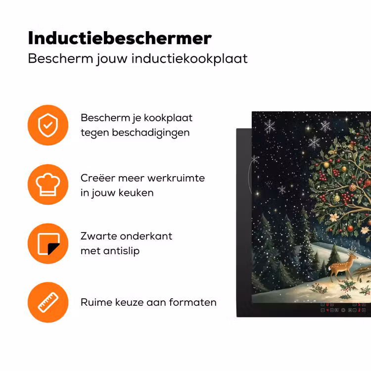 Feestboom - Winterhemel - Kleurrijk Inductie beschermer vinyl 3mm klein -zzzzzzz-td-ups