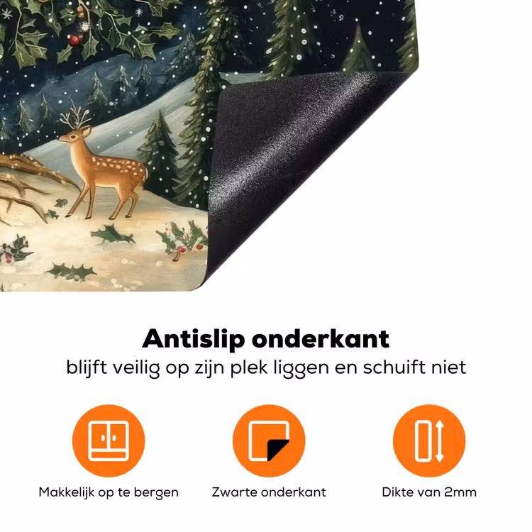 Feestboom - Winterhemel - Kleurrijk Inductie beschermer vinyl 3mm klein -zzzzzzz-td-onderkant