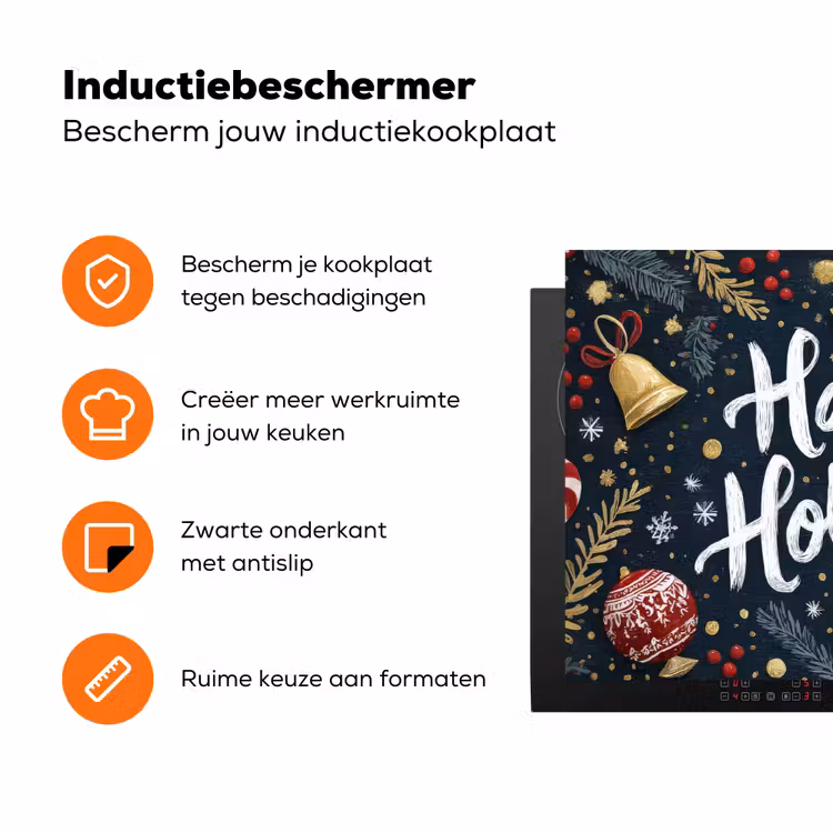 Feestelijk - Kerstgroet - Kleurrijk Inductie beschermer vinyl 3mm klein -zzzzzzz-td-ups