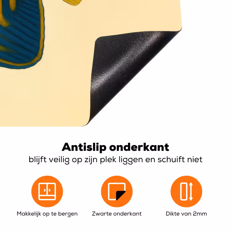 Felgeel - Vis - Strepen - Vinnen Inductie beschermer vinyl 3mm klein -zzzzzzz-td-onderkant