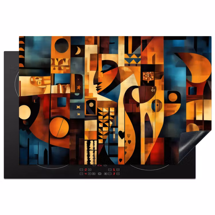 Figuren - Abstract - Symbolen Inductie beschermer vinyl 3mm klein -3d