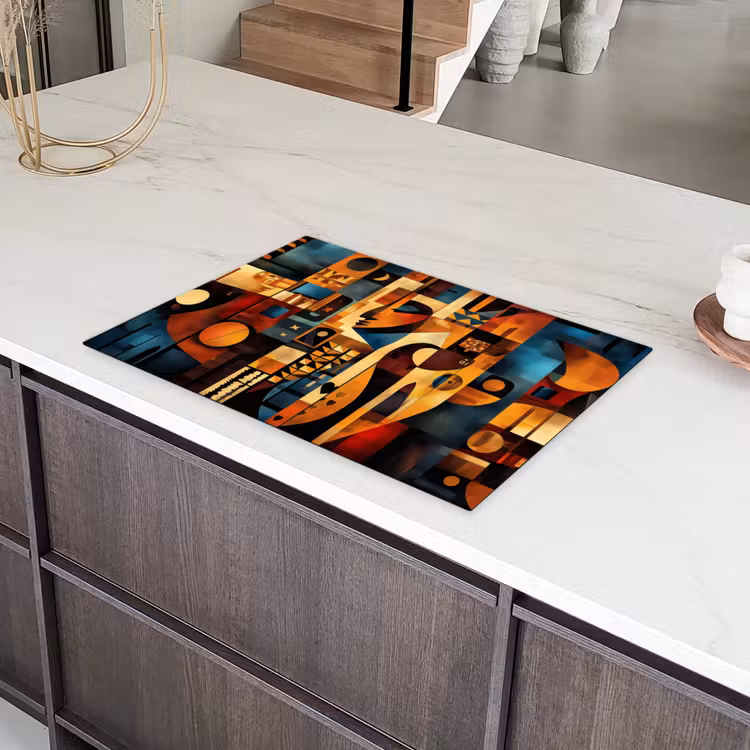 Figuren - Abstract - Symbolen Inductie beschermer vinyl 3mm klein -sfeer8
