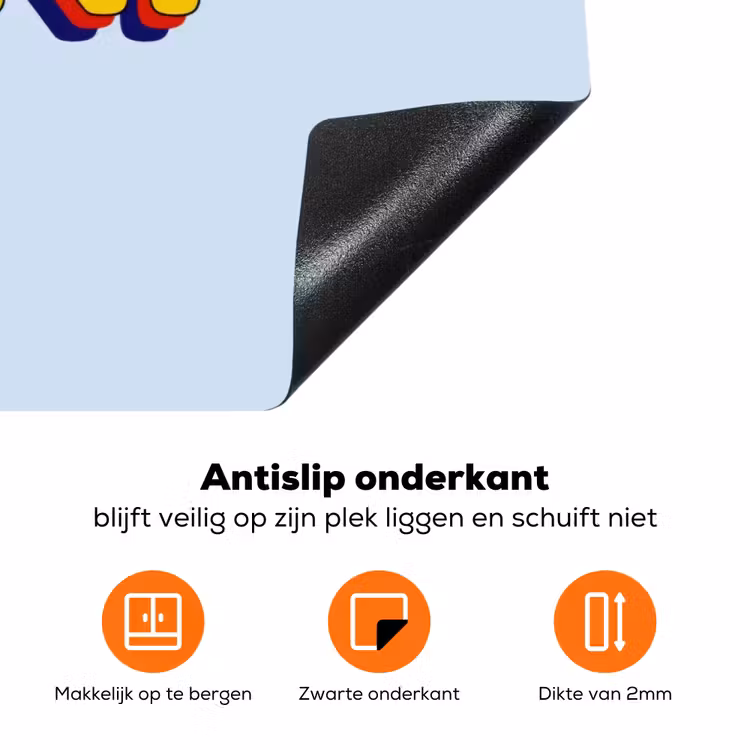 Fijn - Geel - Oranje Inductie beschermer vinyl 3mm klein -zzzzzzz-td-onderkant