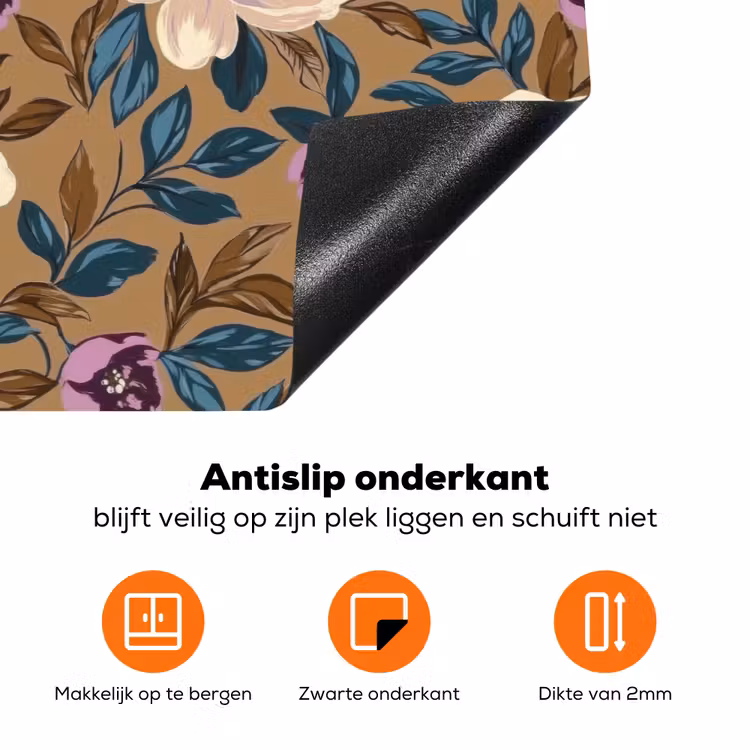 Floraal - Stilleven - Kleurrijk Inductie beschermer vinyl 3mm klein 276 -zzzzzzz-td-onderkant