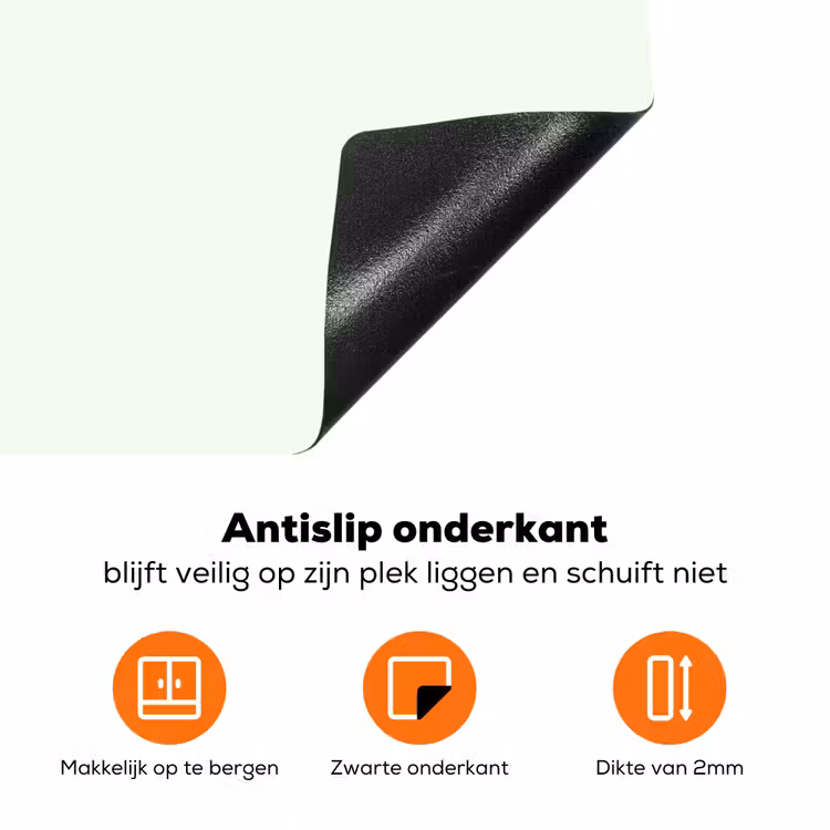 Focus on the good - Beige - Roze Inductie beschermer vinyl 3mm klein -zzzzzzz-td-onderkant