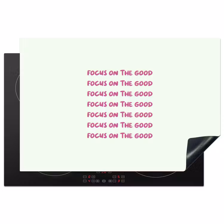 Focus on the good - Roze Inductie beschermer vinyl 3mm klein -3d