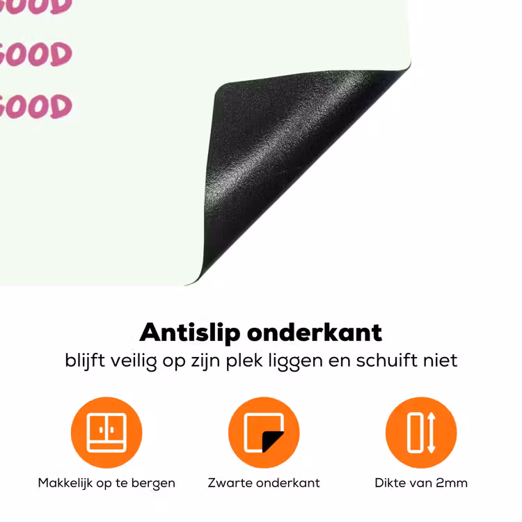 Focus on the good - Roze Inductie beschermer vinyl 3mm klein -zzzzzzz-td-onderkant