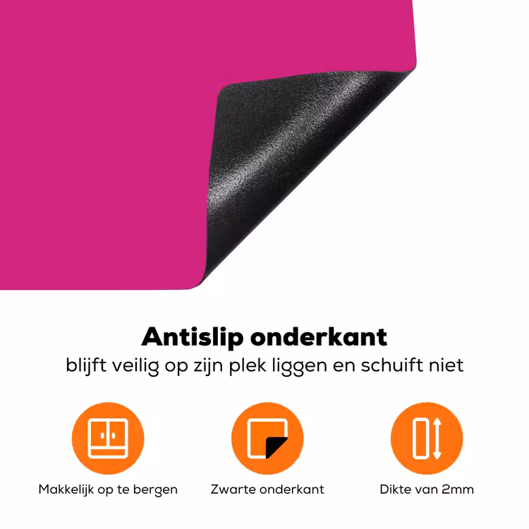 Focus - Smiley - Roze Inductie beschermer vinyl 3mm klein -zzzzzzz-td-onderkant