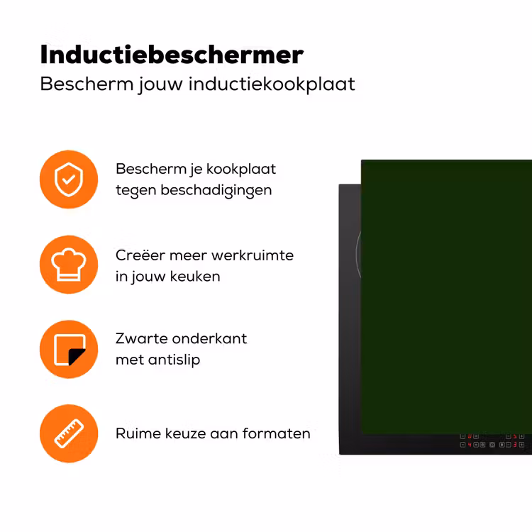 Forest - Green - Groen Inductie beschermer vinyl 3mm klein 276 -zzzzzzz-td-ups