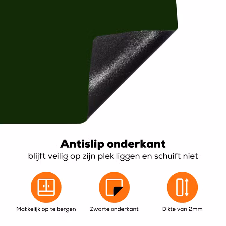 Forest - Green - Groen Inductie beschermer vinyl 3mm klein 276 -zzzzzzz-td-onderkant