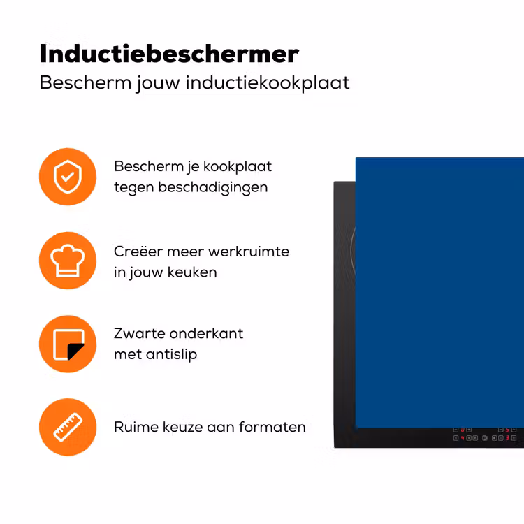 Free - Groove - Blauw Inductie beschermer vinyl 3mm klein 276 -zzzzzzz-td-ups