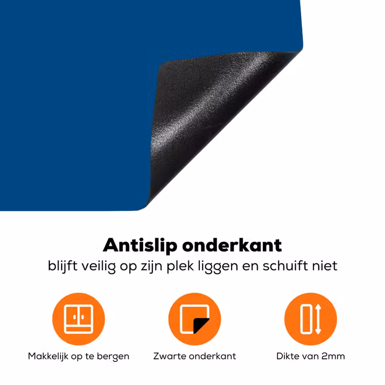 Free - Groove - Blauw Inductie beschermer vinyl 3mm klein 276 -zzzzzzz-td-onderkant