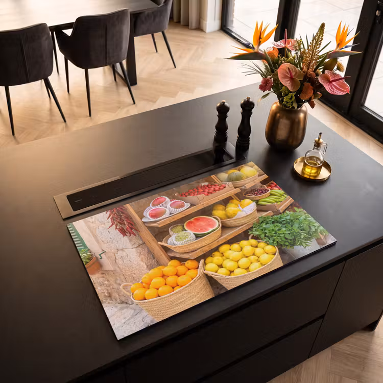 Inductiebeschermer - Fruit - Markt - Vers - Fruit - Markt - Vers Inductie beschermer vinyl 3mm klein