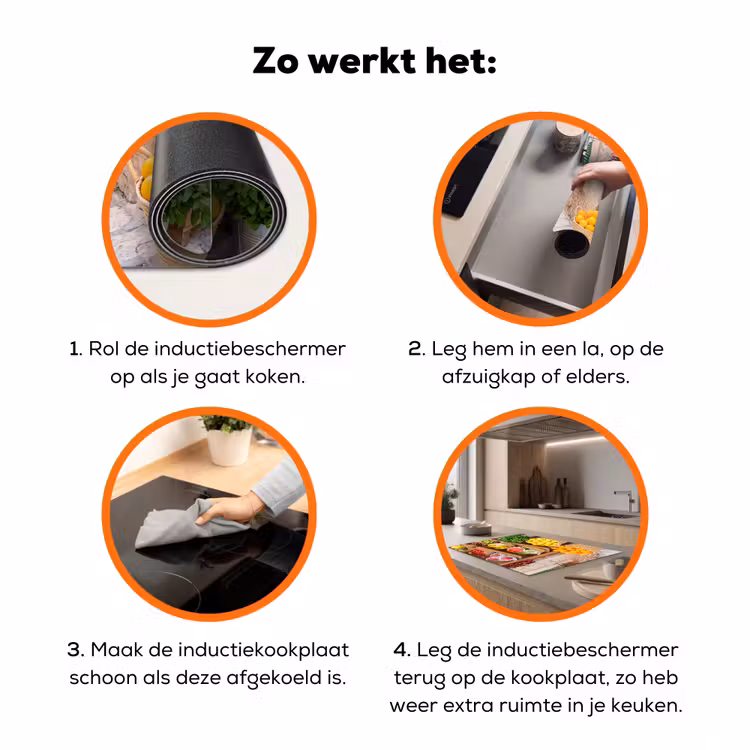 Inductiebeschermer - Fruit - Markt - Vers - Fruit - Markt - Vers Inductie beschermer vinyl 3mm klein