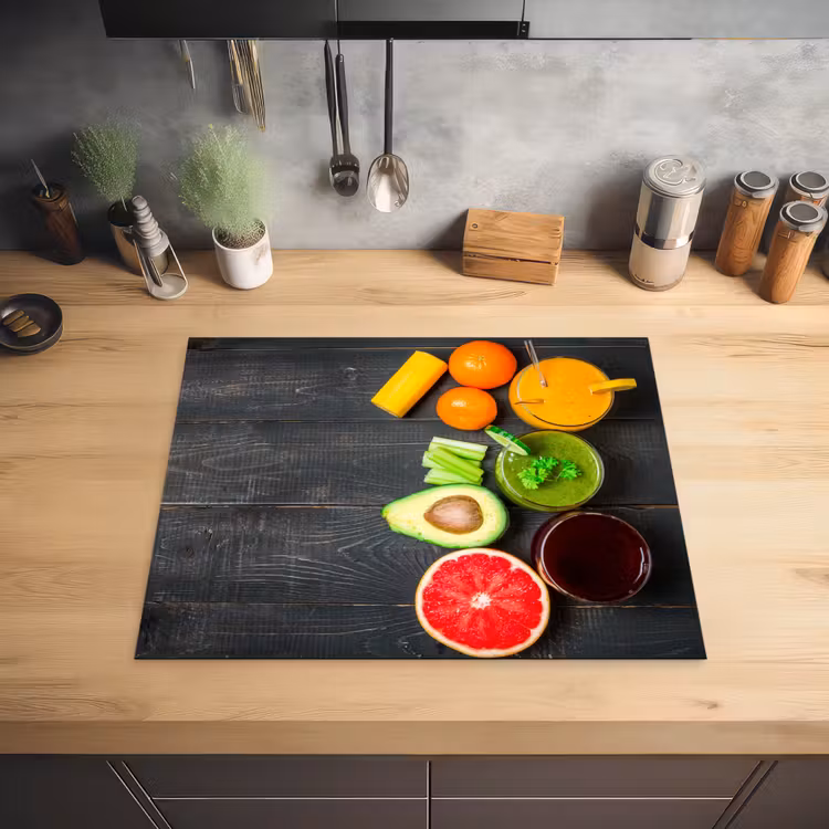 Fruit - Smoothie - Industrieel - Zomer Inductie beschermer vinyl 3mm groot -sfeer5