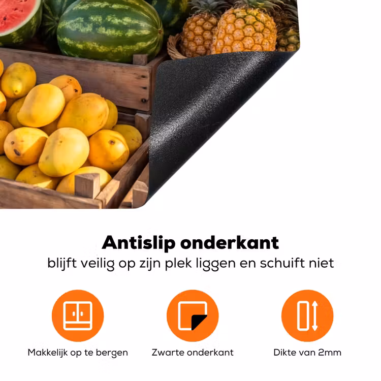 Inductiebeschermer - Fruit - Strand - Tropisch - Fruit - Strand - Tropisch Inductie beschermer vinyl 3mm klein