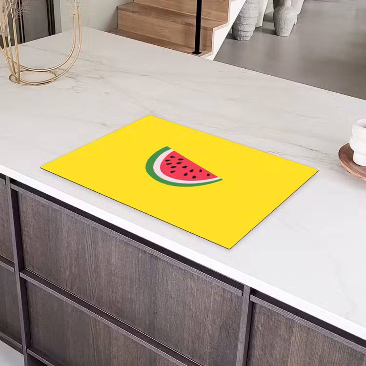 Fruit - Watermeloen - Geel Inductie beschermer vinyl 3mm klein -sfeer8