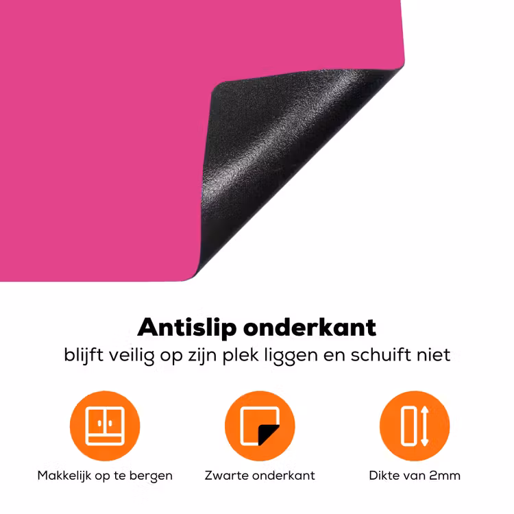 Fuchsia - Neon - Kleuren Inductie beschermer vinyl 3mm klein 276 -zzzzzzz-td-onderkant
