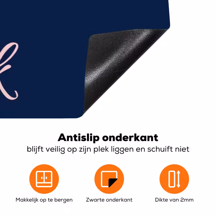 Fuck what they think - Blauw - Cursief Inductie beschermer vinyl 3mm klein -zzzzzzz-td-onderkant