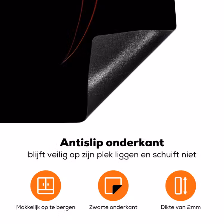 Garnaal - Rood - Dieren Inductie beschermer vinyl 3mm klein -zzzzzzz-td-onderkant