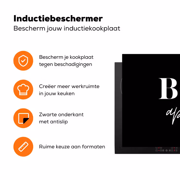 Gastronomische Groet Inductie beschermer vinyl 3mm klein -zzzzzzz-td-ups