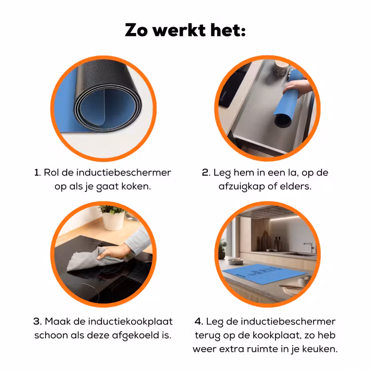 Gebouw - San Marino - Architectuur - Lijntekening - Blauw Inductie beschermer vinyl 3mm klein -zzzzzzz-td-werking