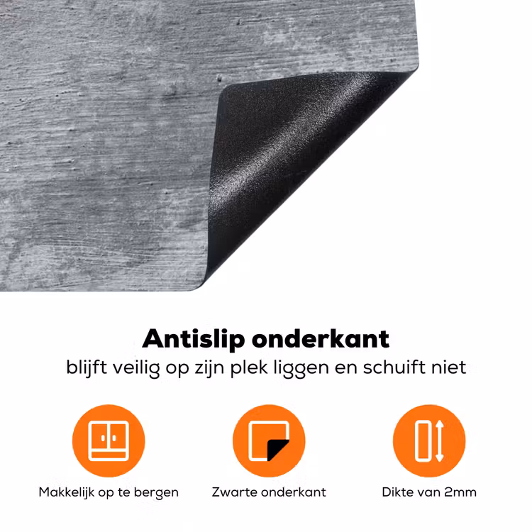 Gebroken Geschiedenis Inductie beschermer vinyl 3mm klein -zzzzzzz-td-onderkant