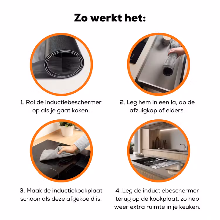 Geit - Bord - Spaghetti - Zwart Wit Inductie beschermer vinyl 3mm klein -zzzzzzz-td-werking