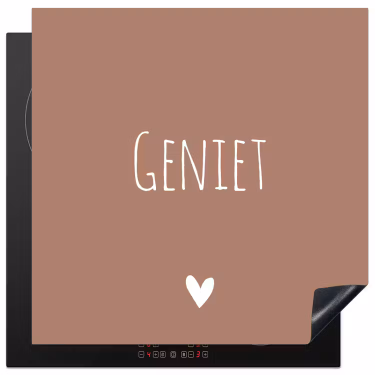 Geniet - Spreuken -Quotes Inductie beschermer vinyl 3mm middel -3d