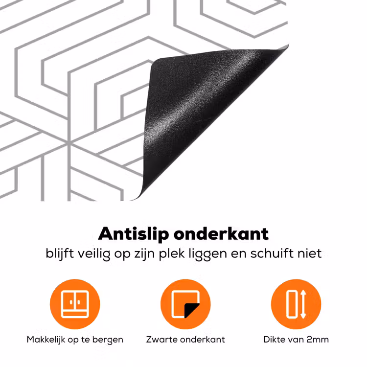Geometrie - Lijn - Patroon Inductie beschermer vinyl 3mm klein 276 -zzzzzzz-td-onderkant
