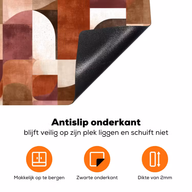 Geometrie - Modern - Retro Inductie beschermer vinyl 3mm klein 276 -zzzzzzz-td-onderkant