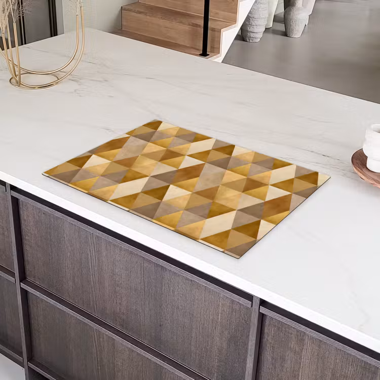 Geometrisch - Driehoek - Goud Inductie beschermer vinyl 3mm klein 276 -sfeer8