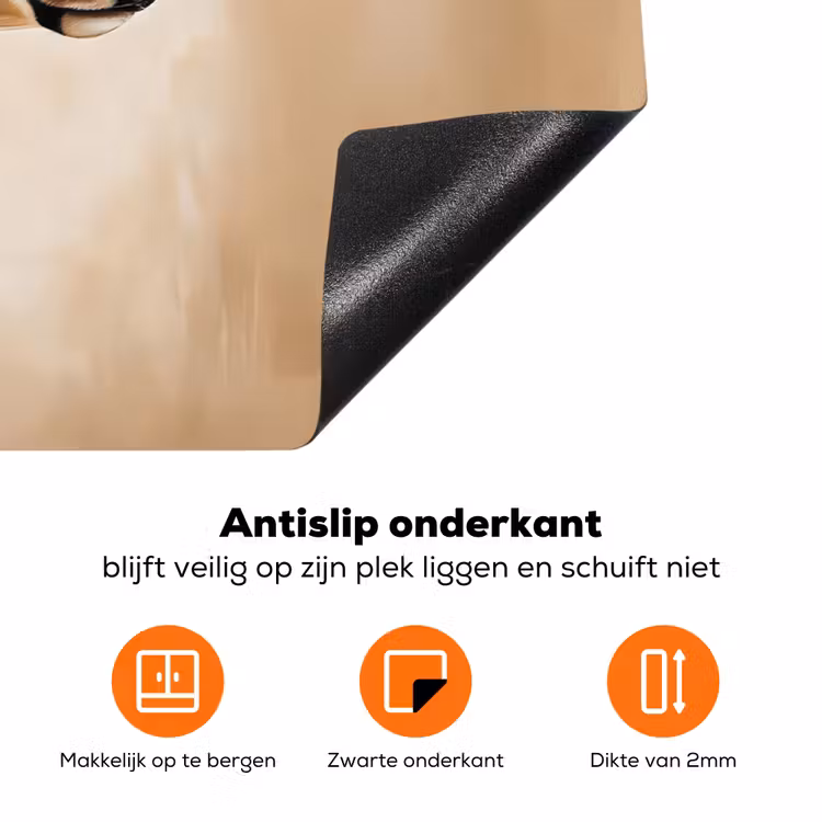 Gewei - Kerst - Rendier - Rood Inductie beschermer vinyl 3mm klein -zzzzzzz-td-onderkant