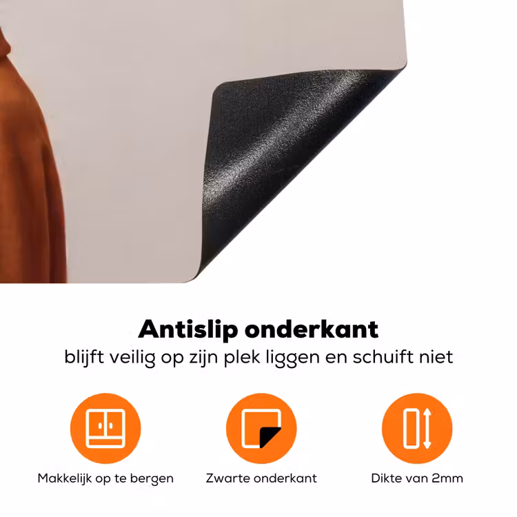 Gezicht - Boeket - Kleurrijk Inductie beschermer vinyl 3mm klein -zzzzzzz-td-onderkant