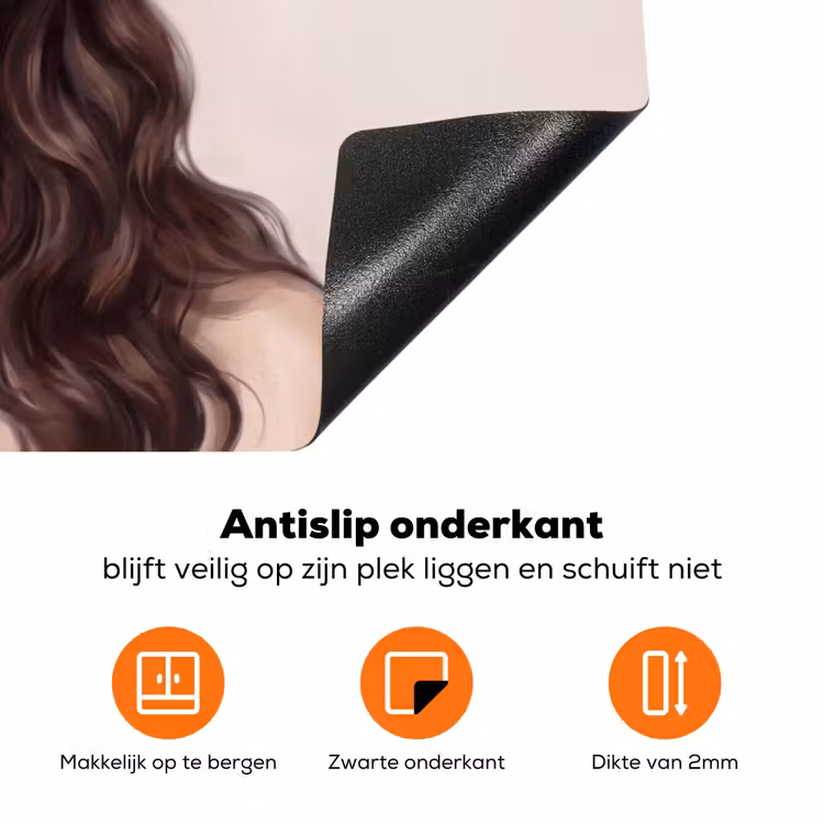 Gezicht - Pioenrozen - Crème Inductie beschermer vinyl 3mm klein -zzzzzzz-td-onderkant